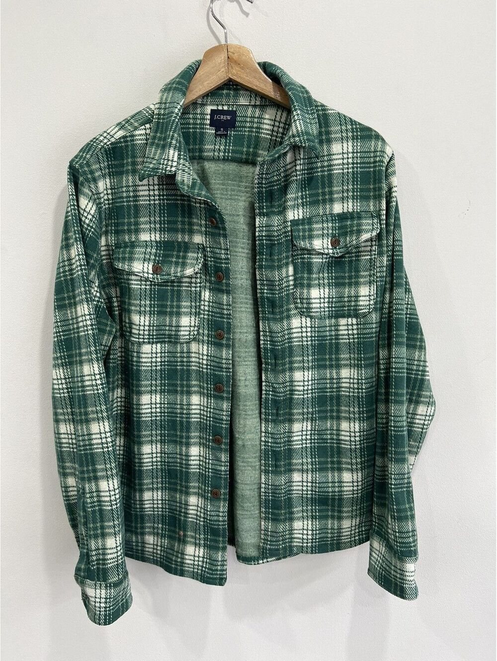 Jcrew Plaid Flannel Button Up Shirt plaid green